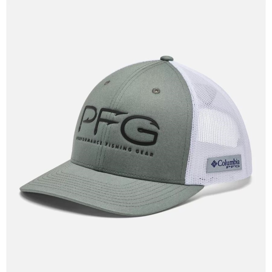 Pfg Mesh Snap Back Hooks Ball Cap Hohe Krone Metal/black Columbia