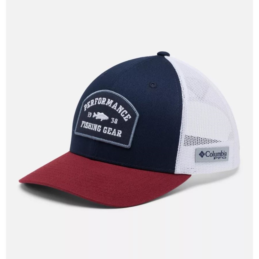 Pfg-Patch-Mesh-Hysteresenkappe Mit Hoher Krone Columbia College Navy/roter Jaspis/Bass-Patch