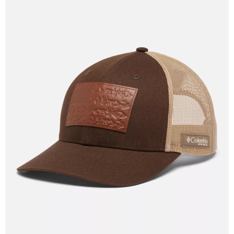 Phg Leder Game Flag Snapback Cap- Mid Crown Columbia Cordovan/flachs