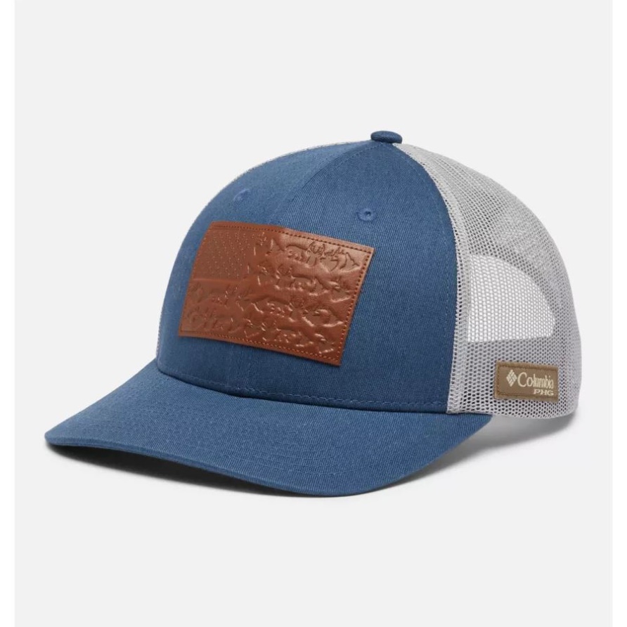 Phg Leder Game Flag Snap Back Cap- Mid Crown Zink/cool Grey Columbia