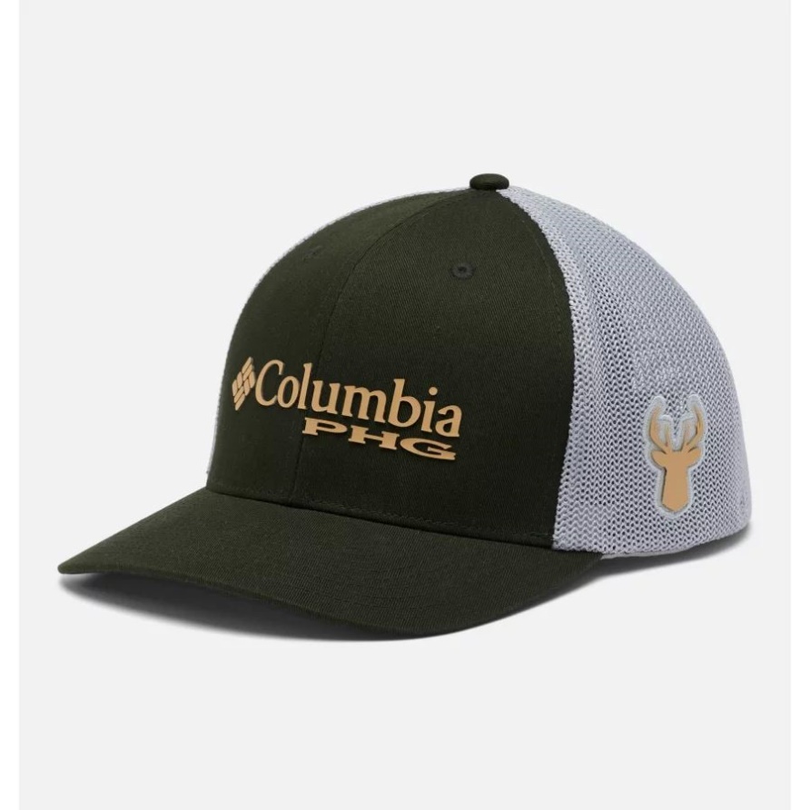 Phg Logo Mesh Ball Cap Hohe Krone Columbia Dark Forest/deer