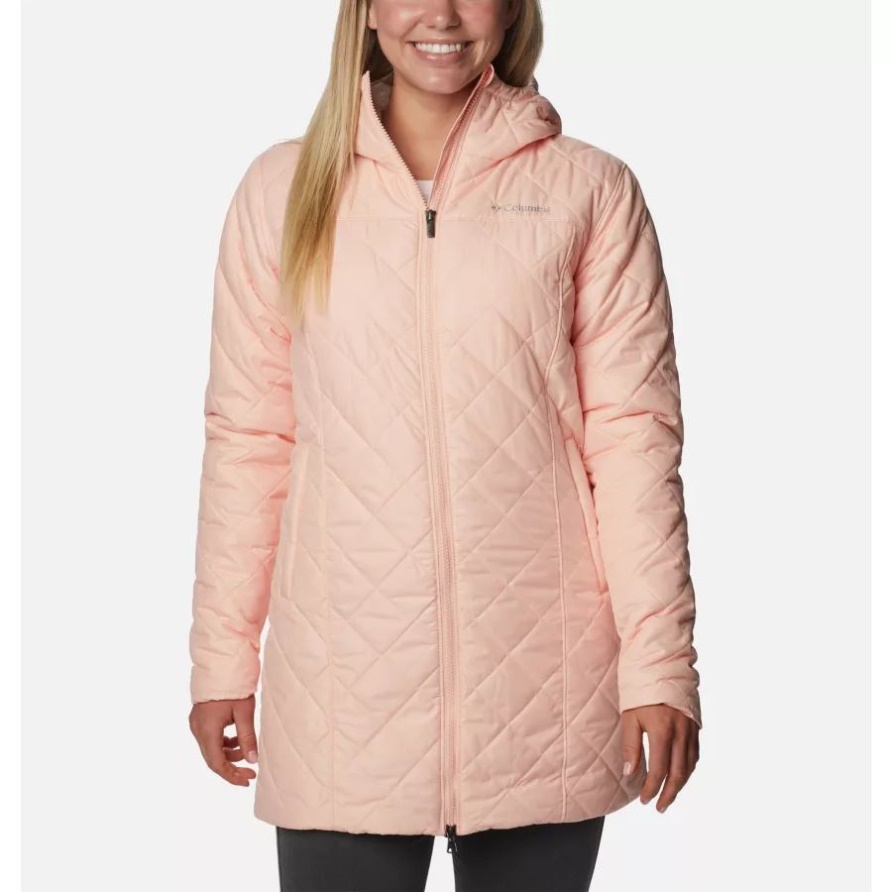 Pfirsichblüten-Columbia-Kupferkamm-lange Damenjacke