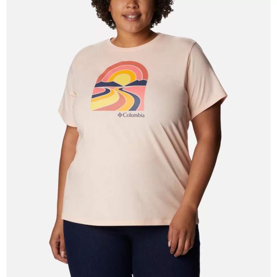 Pfirsichblüten-Heide/Suntrek-Trails Sun-Trek-Grafik-T-Shirt II Plus Größe Columbia