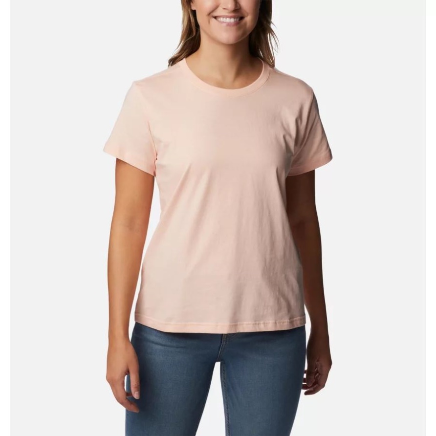 Pfirsichblüten-Damen-Saphirpunkt-Kurzarmhemd Columbia