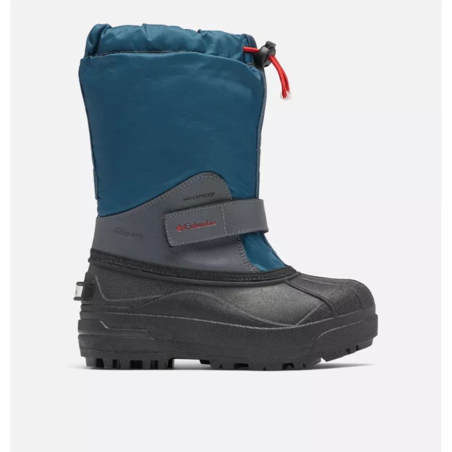 Petrolblau/Bergrot Powderbug Forty Schneestiefel Columbia Für Große Kinder