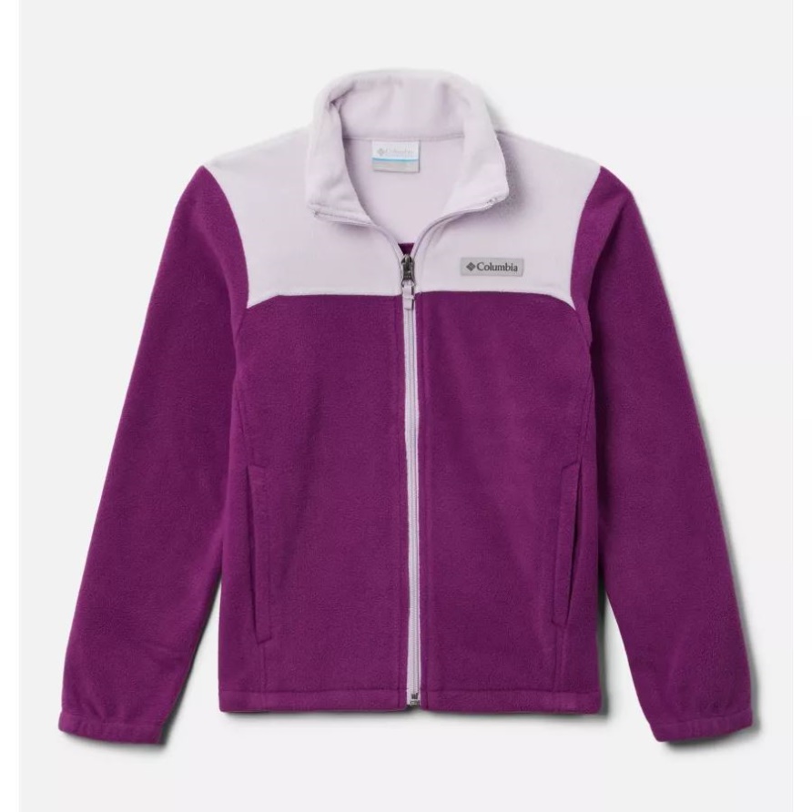 Pflaume/Blasslila Castle Dale Mädchen-Fleece Mit Durchgehendem Reißverschluss Columbia