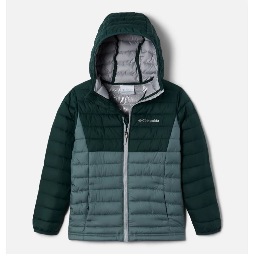 Powder Lite Kapuzenjacke Für Jungen Metal/spruce Columbia