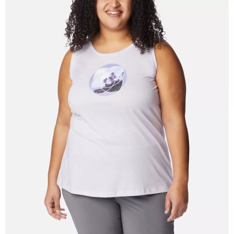 Purple Tint Heather/Meditation Isle Grx Columbia Bluff Mesa Tank Für Frauen In Übergröße
