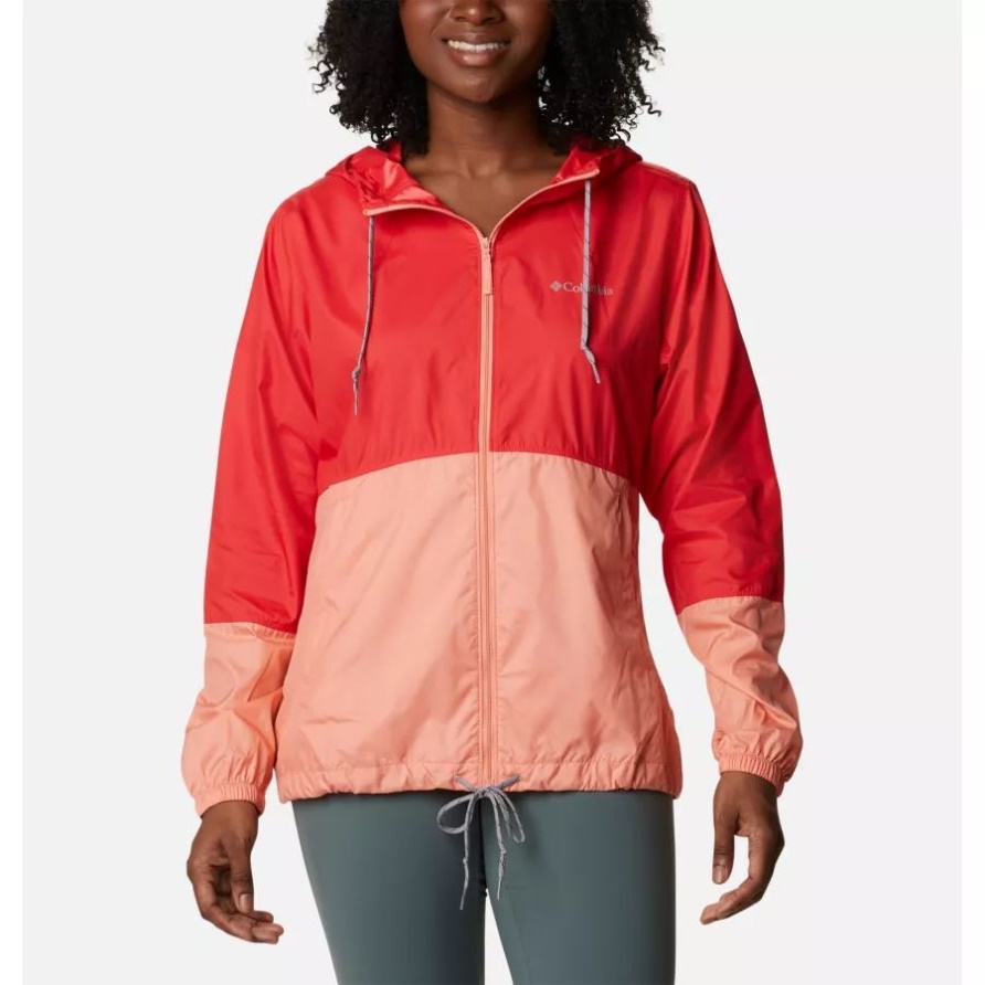 Red Hibiscus/Coral Reef Flash Forward Windjacke Für Damen Columbia
