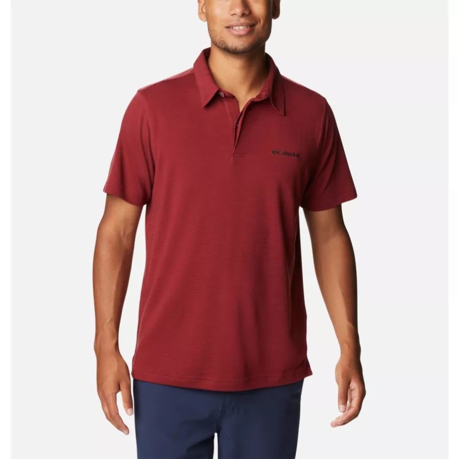 Red Jaspis Columbia Sun Ridge Ii Polo Für Herren
