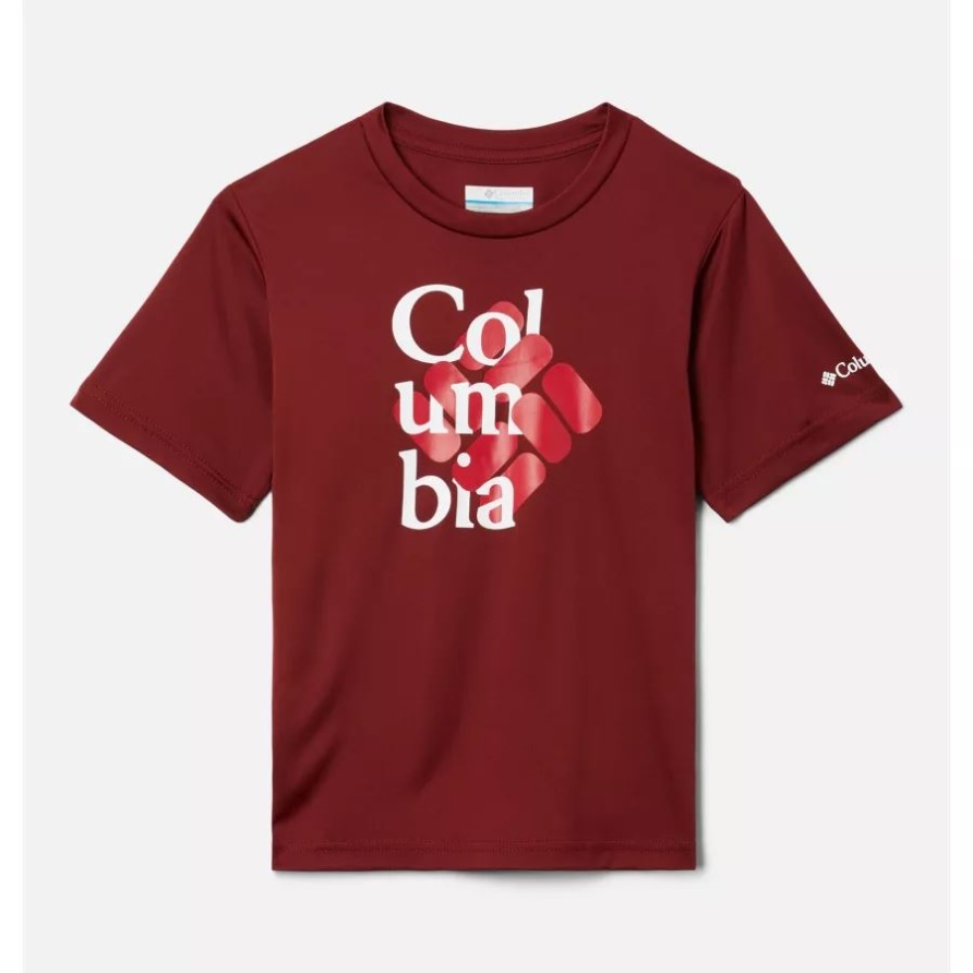 Roter Jaspis/Verflechtungsedelstein Kolumbien-Jungen-Edisun-Trail-Grafik-T-Shirt