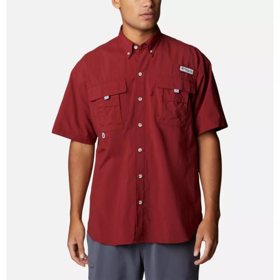 Roter Jaspis Herren Pfg Bahama Ii Kurzarmhemd Columbia