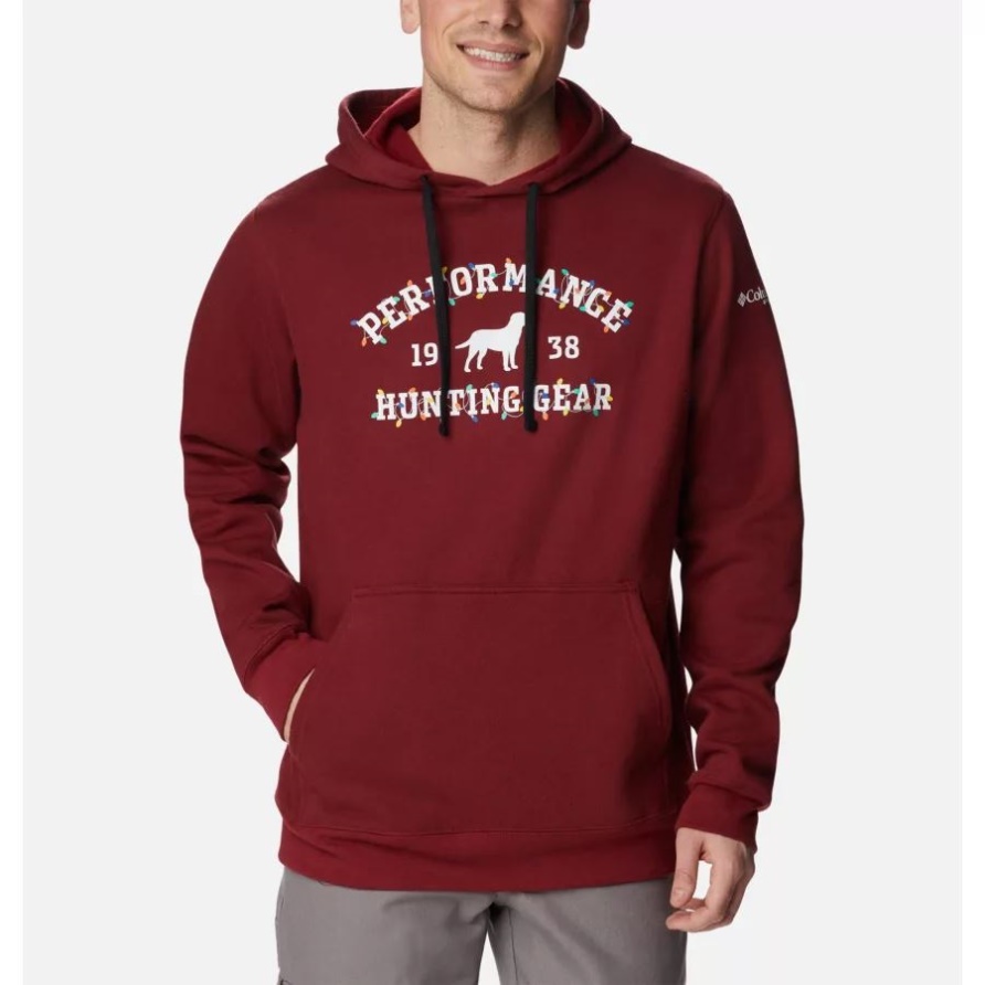 Roter Jaspis/weißer Feiertags-Hoodie Der Phg-Universität Der Männer Columbia