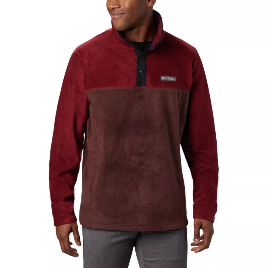 Red Lodge/Red Jaspis/Black Columbia Steens Mountain Halbdruck-Fleecepullover Für Herren