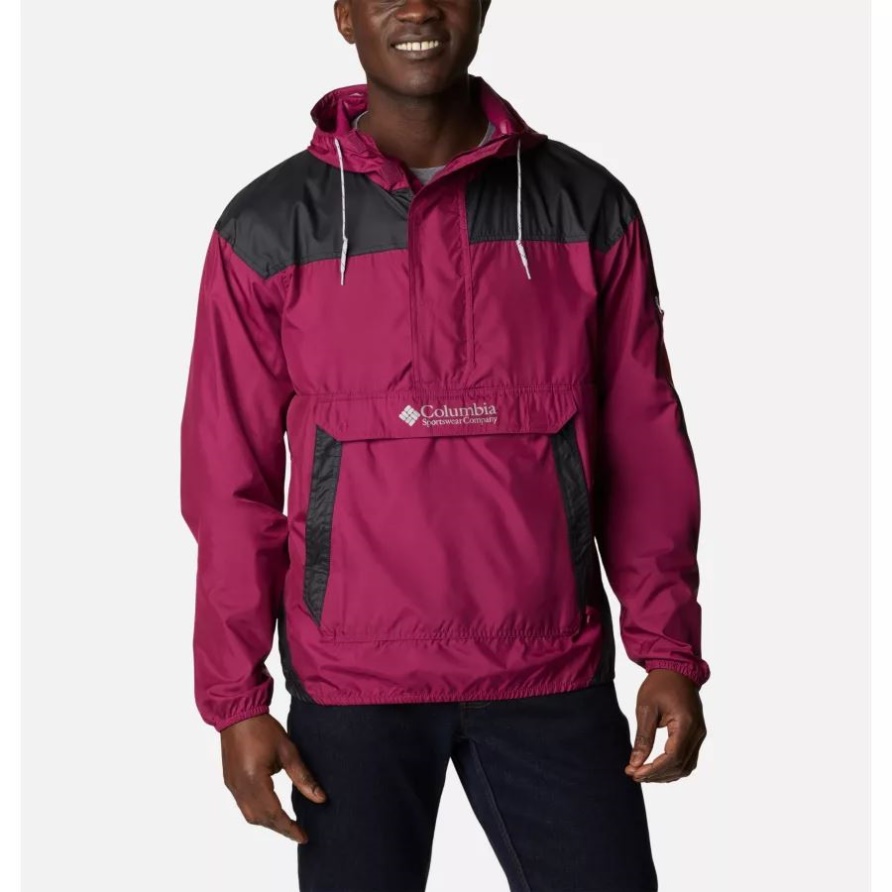 Red Onion/Black Columbia Challenger-Windjacke Für Herren