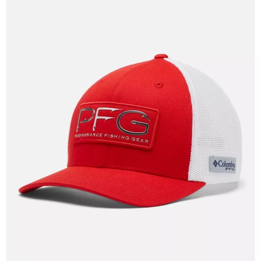 Red Spark/silver Columbia Pfg Haken Mesh Kugelkappe Hohe Krone