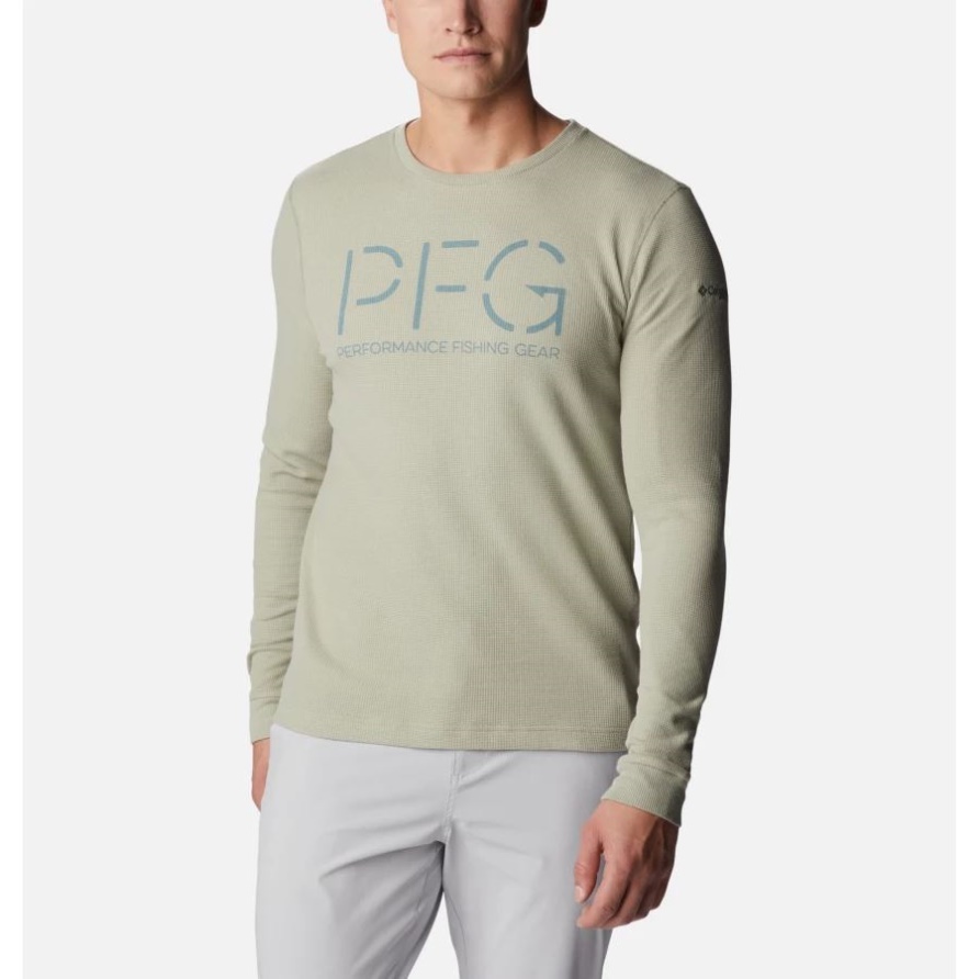 Safari/Metal Pfg Utility Hook Waffle Langarmhemd Für Herren Columbia