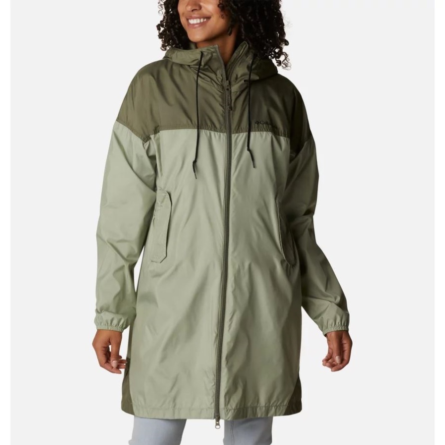 Safari/steingrüne Flash Challenger Lange Windjacke Für Damen Columbia