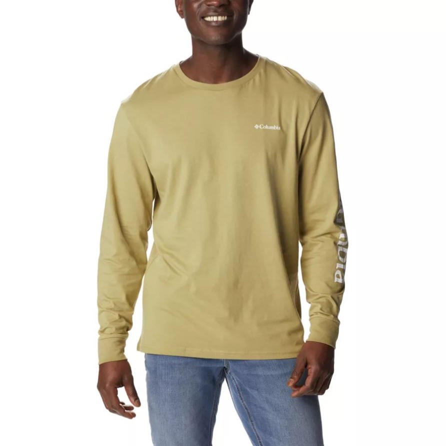 Pikant/weiß North Cascades Langarm-T-Shirt Für Herren Columbia
