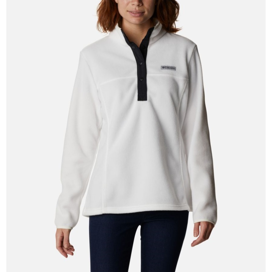 Sea Salt/Black Columbia Benton Springs Half Snap Pullover Für Damen
