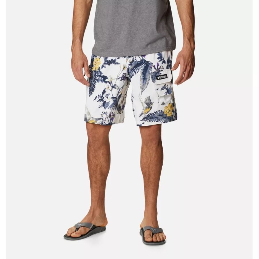 Sea Salt/Wildlife Guide-Print Columbia Field Creek Cargo-Shorts Für Herren