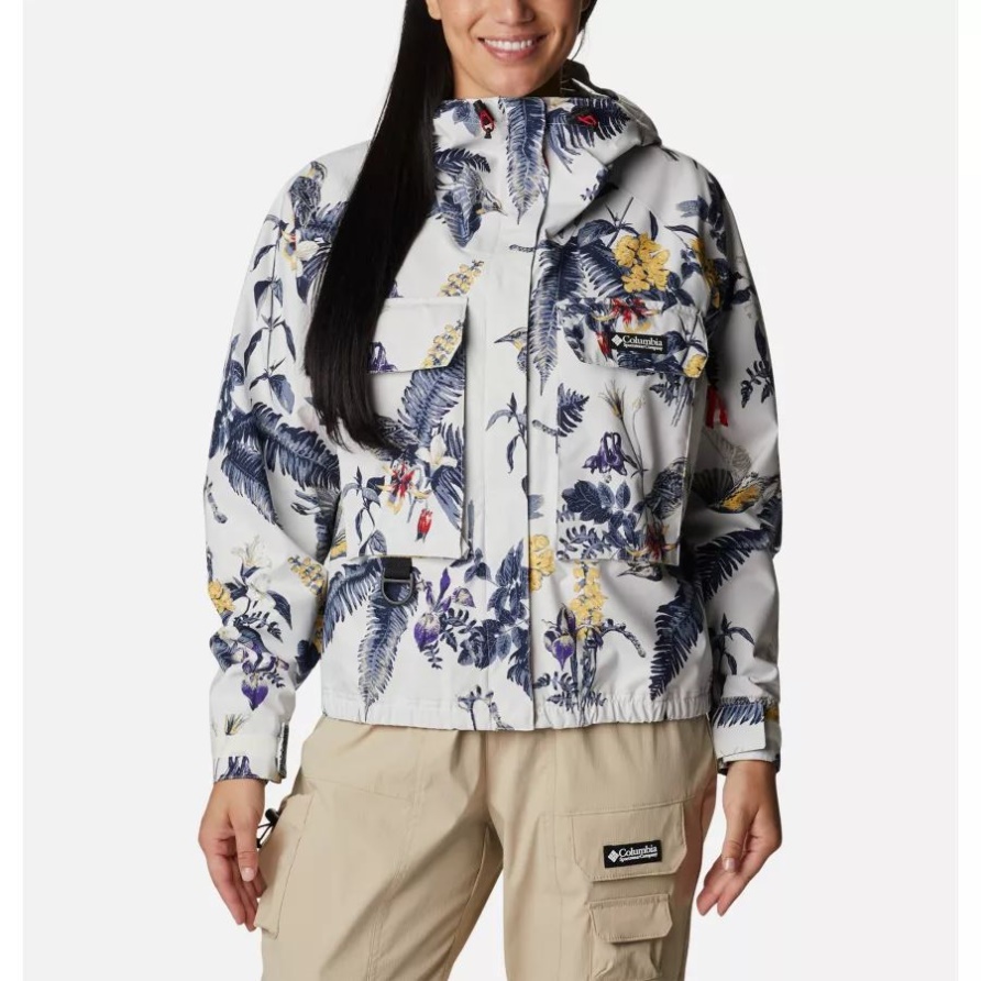 Field Creek Fraser Verkürzte Shell-Jacke Mit Sea Salt Wildlife Guide-Print Für Damen Columbia