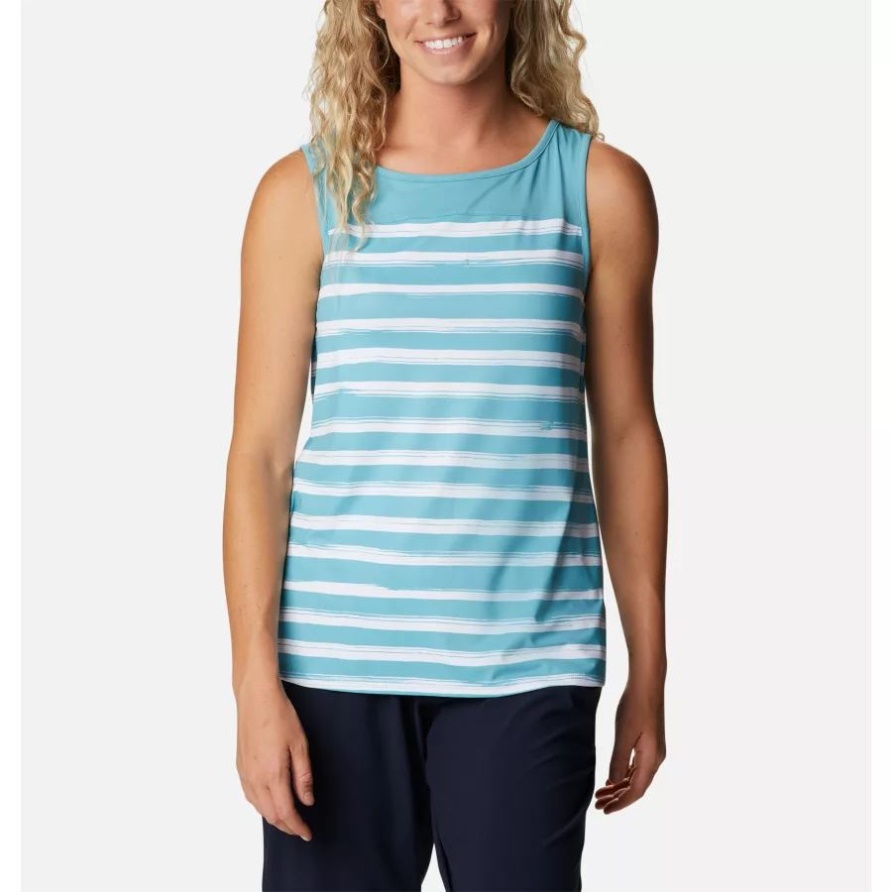 Chill River Tank Für Damen Mit Sea Wave Brush Stripe Columbia