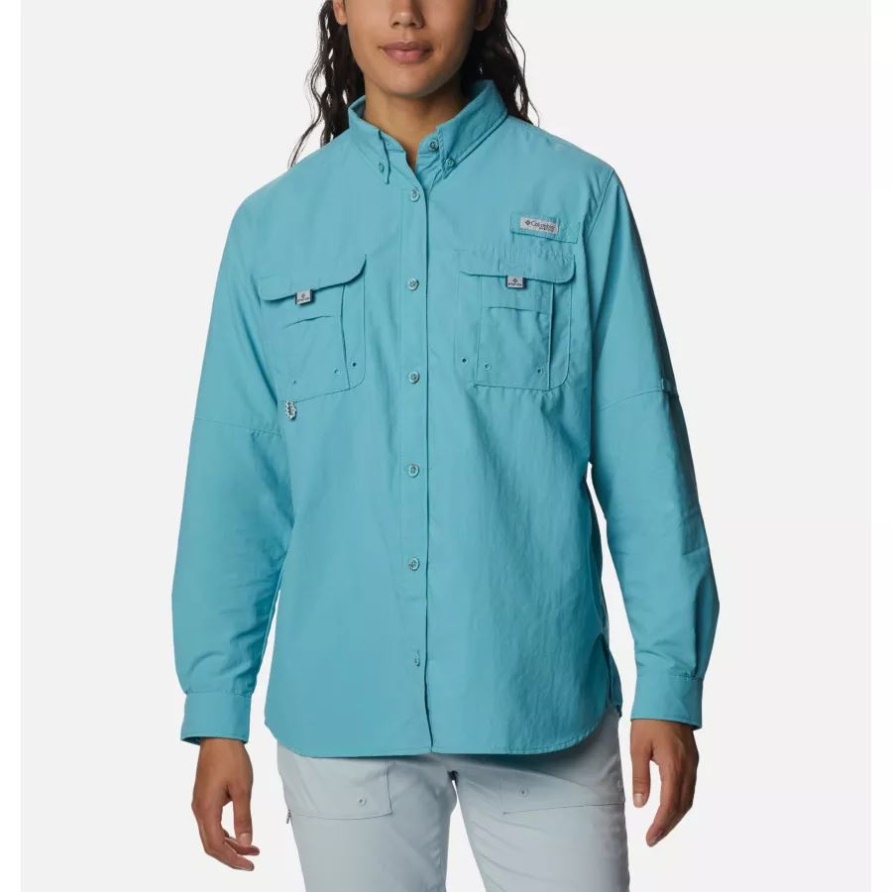 Pfg Bahama Langärmliges Hemd Der Sea Wave Columbia-frauen