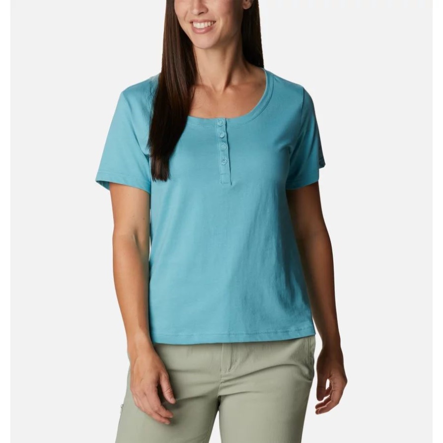 Sea Wave Columbia Damen-Henley Mit Saphirspitze