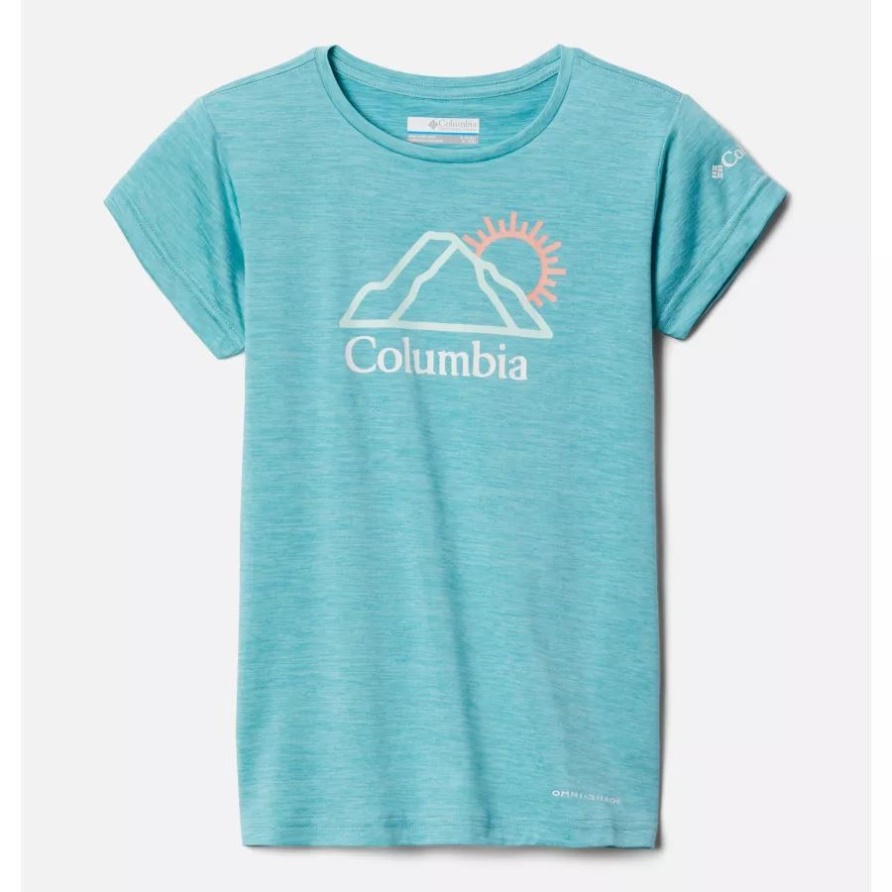 Sea Wave Heather Bright Peaks Kurzärmliges Grafik-T-Shirt Der Marke Mission Peak Für Mädchen Aus Kolumbien