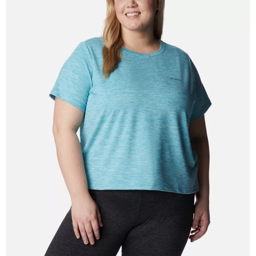 Sea Wave Heather Wochenend-Abenteuer-Kurzarm-T-Shirt Für Frauen In Übergröße Columbia