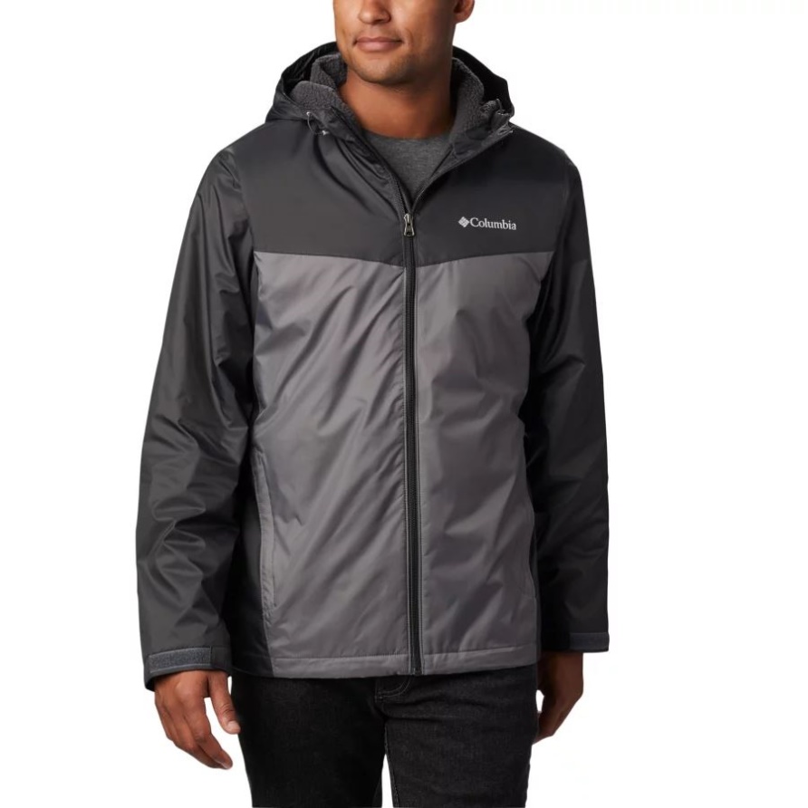 Glennaker, Sherpa-gefütterte Herrenjacke In Haifischgrau/stadtgrau Groß Columbia