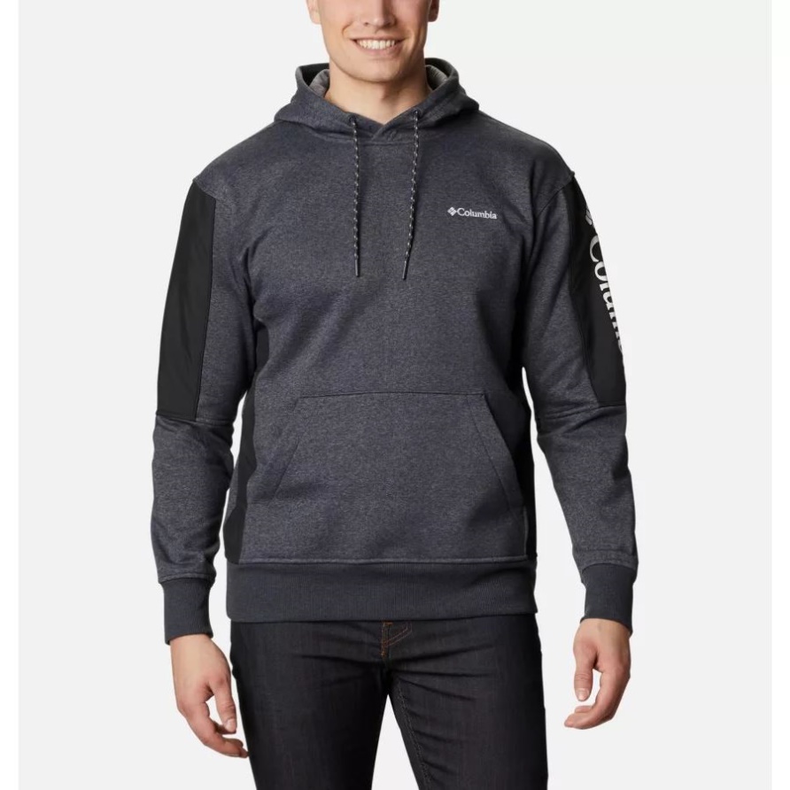 Shark Heather/Black Columbia Minam River Hoodie Für Herren
