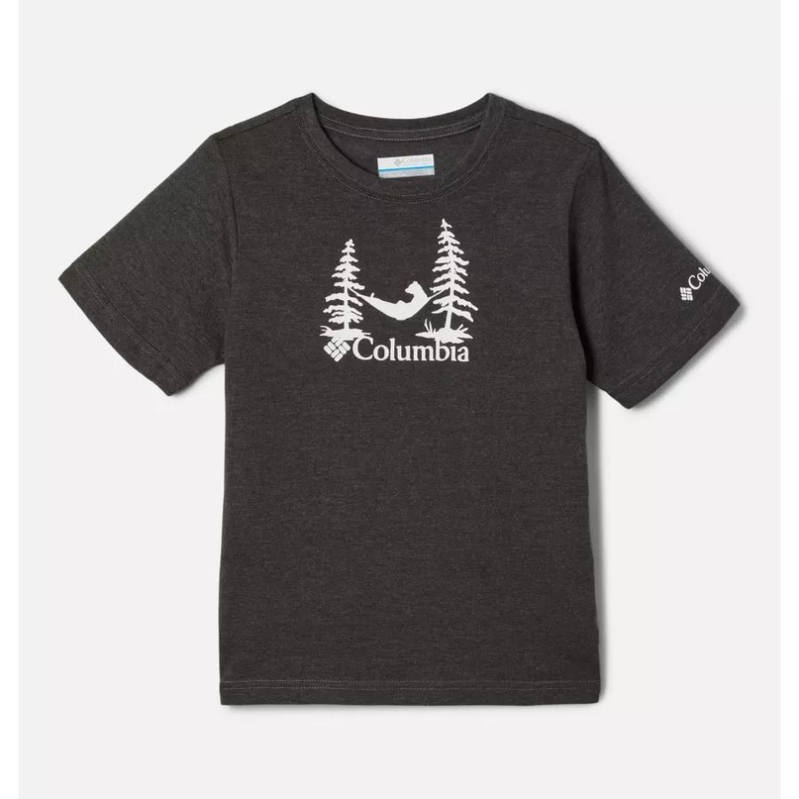 Haifisch Hthr/snoozin Grafik Kurzärmliges Grafisches T-Shirt Valley Creek Von Columbia-Jungen