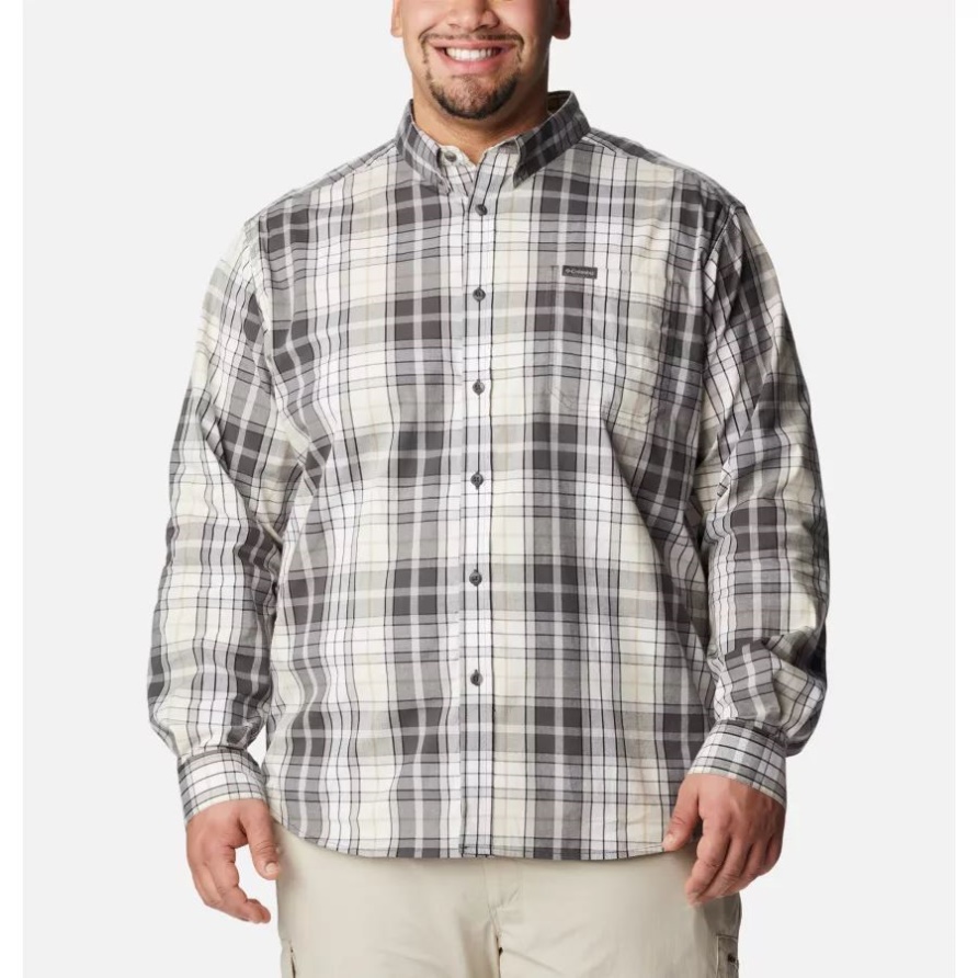 Shark Multi Plaid Columbia Herren Rapid Rivers II Langarmshirt In Erweiterter Größe