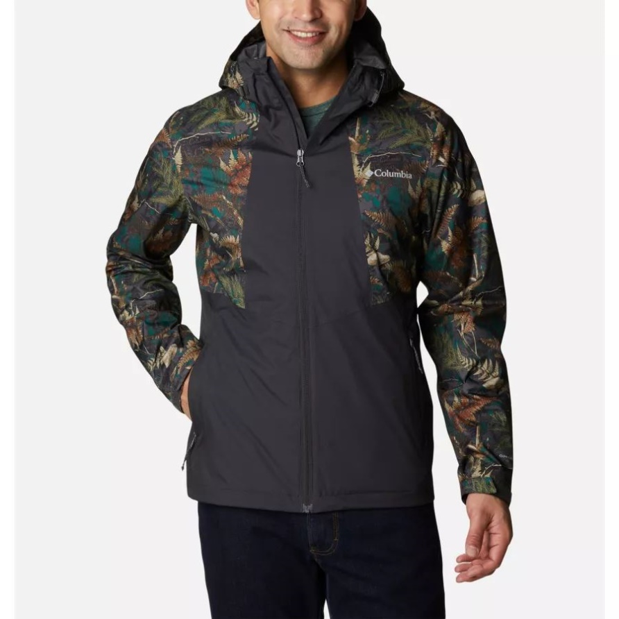 Haifisch/fichte North Woods Print Innere Grenzen Ii Wasserdichte Jacke Für Herren Columbia