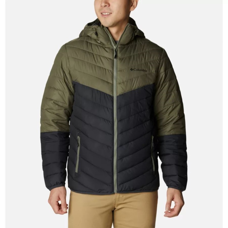 Shark/Stone Green Columbia Eddie Gorge Omni-Heat Infinity Kapuzenjacke Für Herren