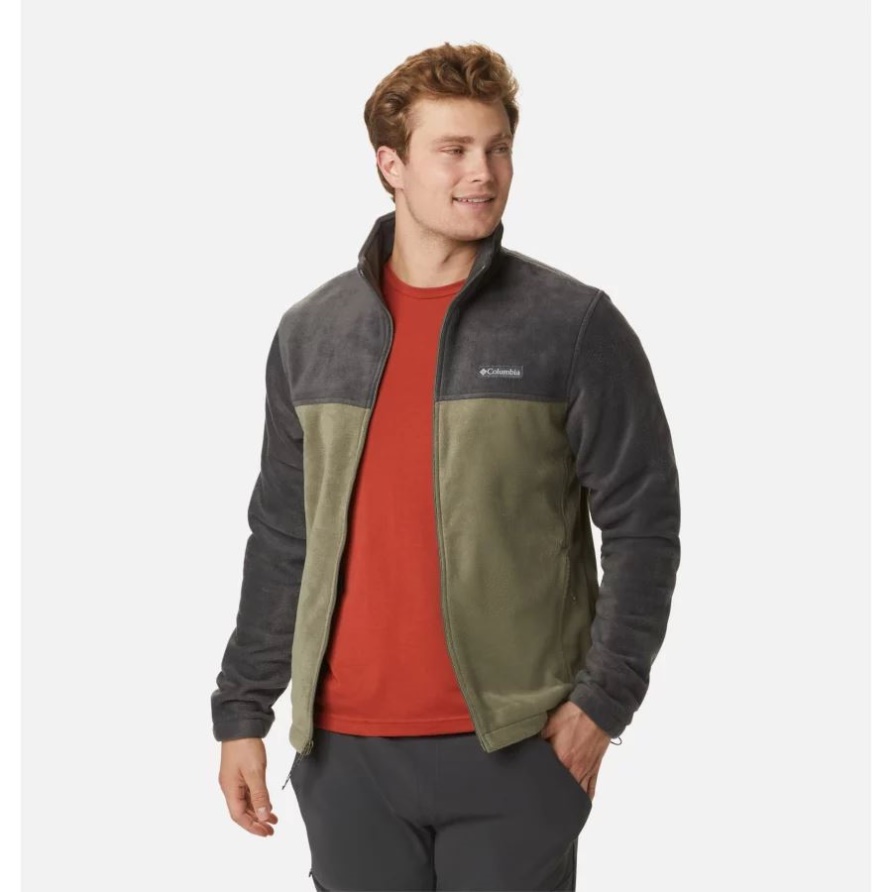 Shark/Stone Green Columbia Steens Mountain 2.0 Fleecejacke Mit Durchgehendem Reißverschluss Für Herren