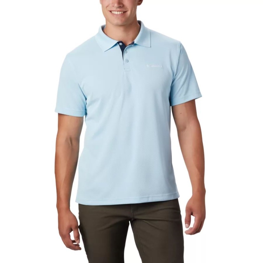 Himmelblaues User Poloshirt Für Herren Columbia
