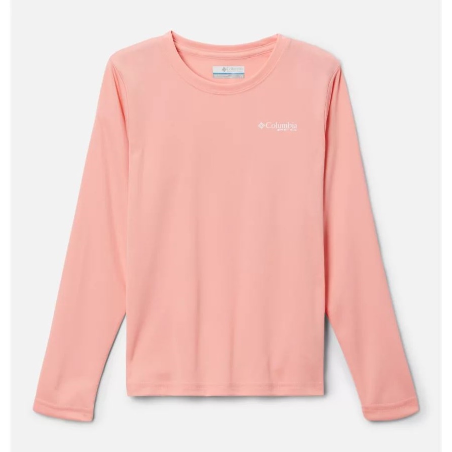 Sorbet/weiß - Langärmliges Pfg-terminal-tackle-university-shirt Für Jungen Von Marlin Columbia