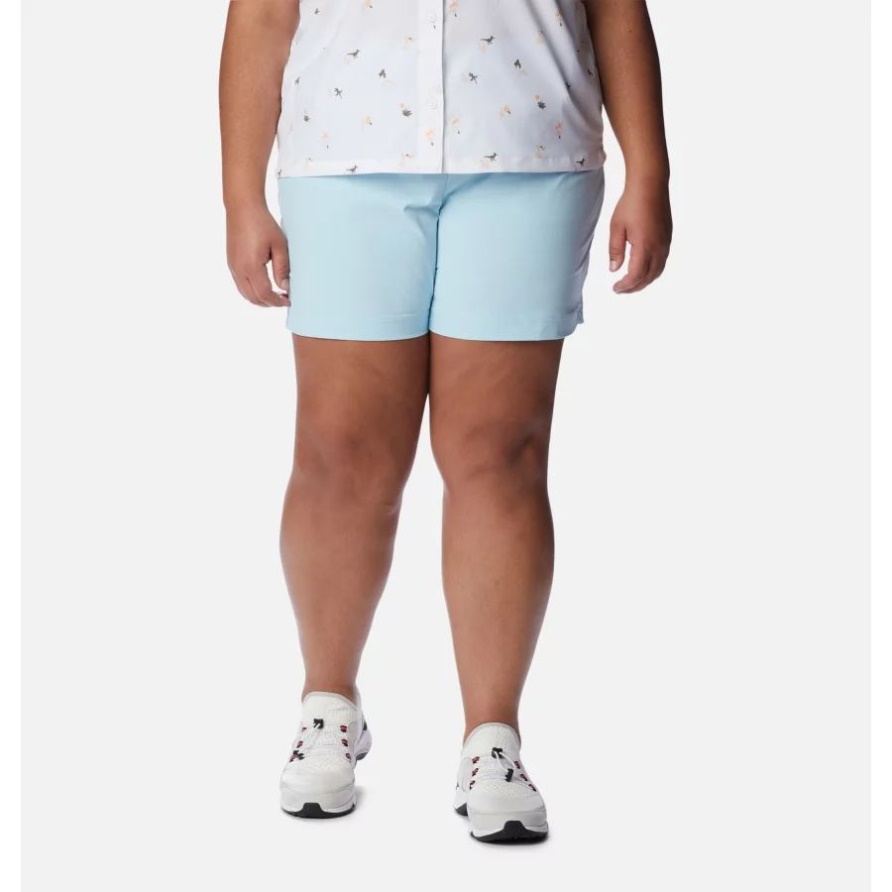 Frühlingsblau Columbia Frauen Jederzeit Lässig Shorts Plus Größe
