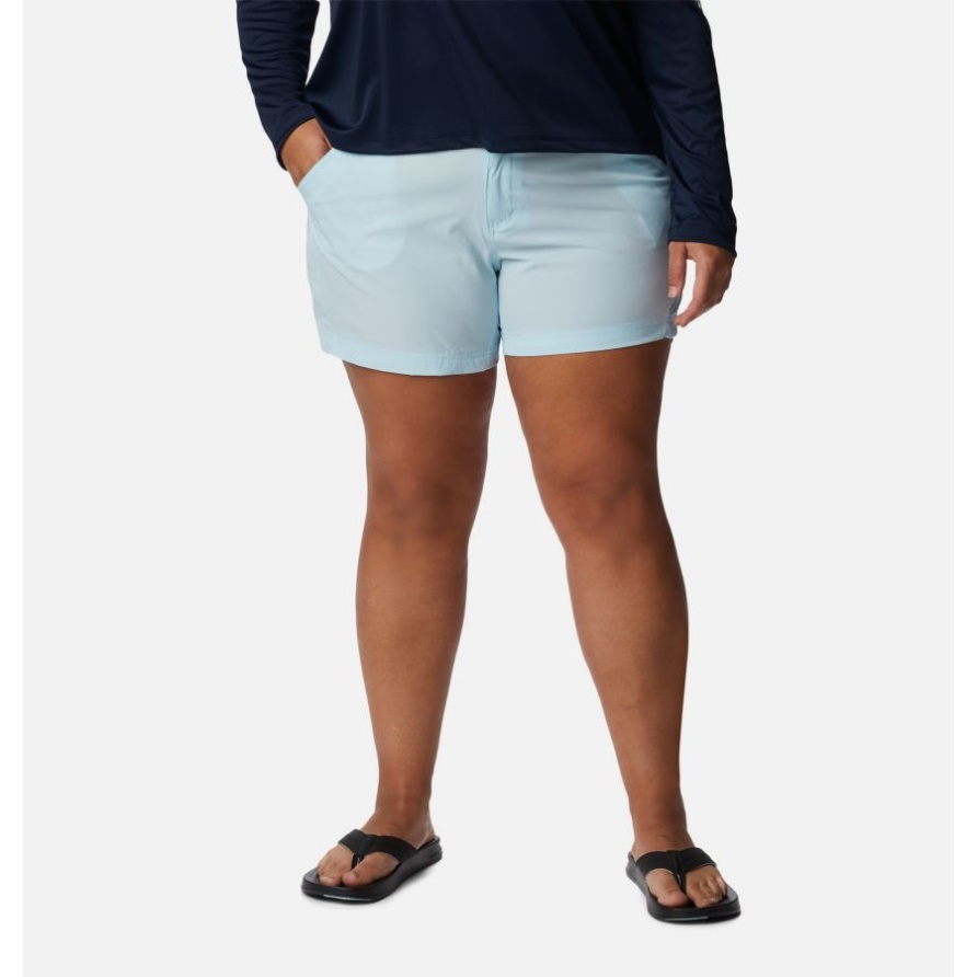 Frühlingsblau Columbia Frauen Pfg Korallenpunkt Iii Shorts Plus Größe