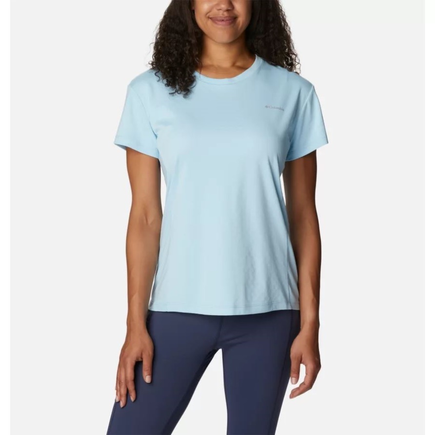 Spring Blue Columbia Frauen Null Eis Cirro-cooles Kurzarmshirt