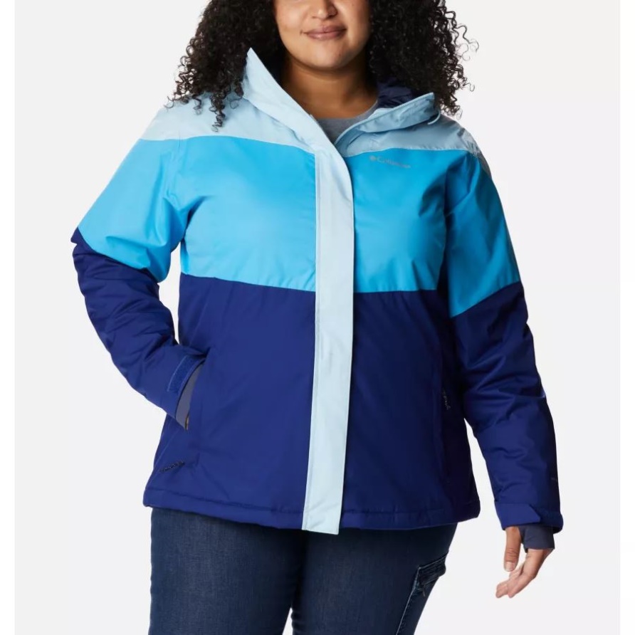 Spring Blue/dark Sapphire/blue Chill Columbia Tipton Peak Ii Isolierte Jacke Für Damen Plus Größe