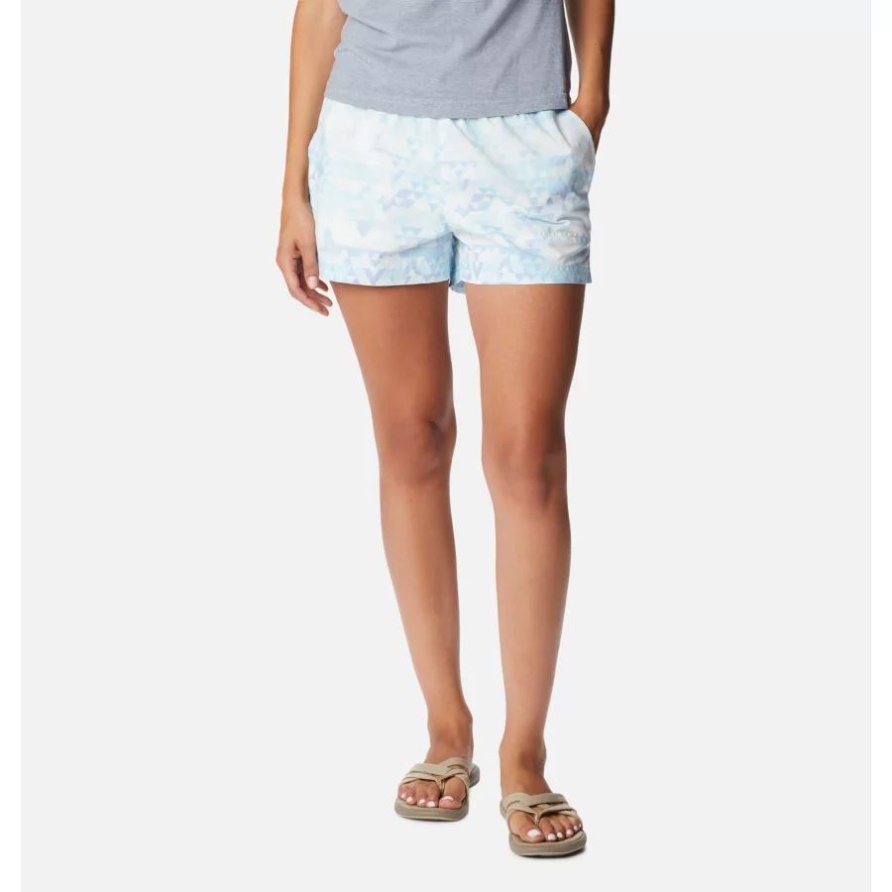 Frühlingsblau/distant Peaks Columbia Sandy River Ii Bedruckte Shorts Für Damen