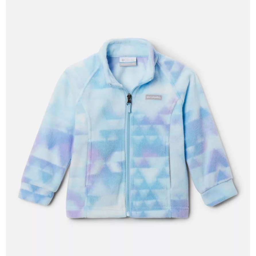 Spring Blue Distant Peaks Mädchen Kleinkind Benton Springs II Bedruckte Fleecejacke Columbia