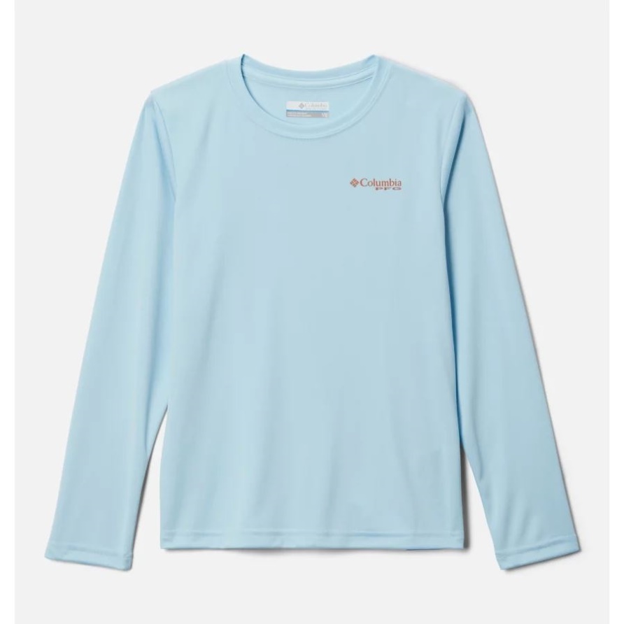 Frühlingsblau/Inselorange PFG-Fischflaggen-Langarmshirt Für Jungen Aus Kolumbien