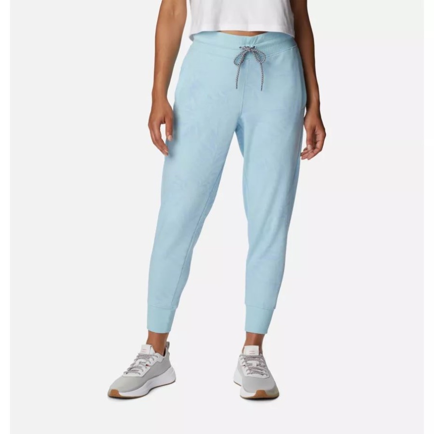 Frühlingsblau/Palmetto-Grafik Columbia Pfg Slack Water French Terry Jogginghose Für Damen