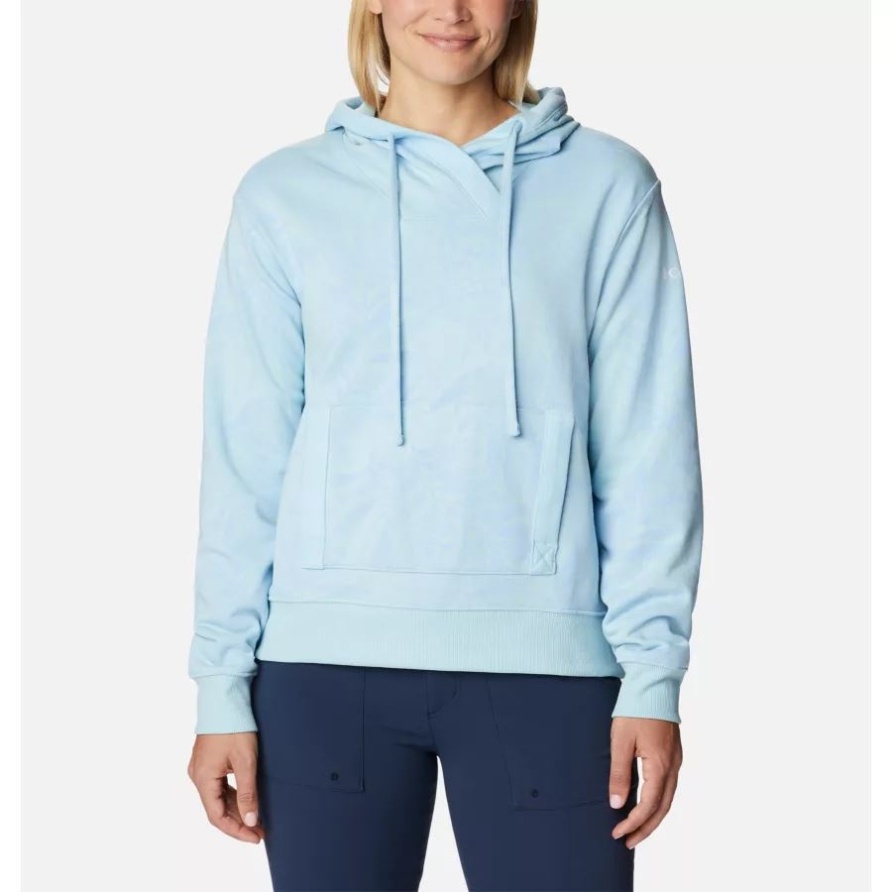 Frühlingsblau/Palmetto-Grafik Damen-PFG Slack Water French-Terry-Hoodie Columbia