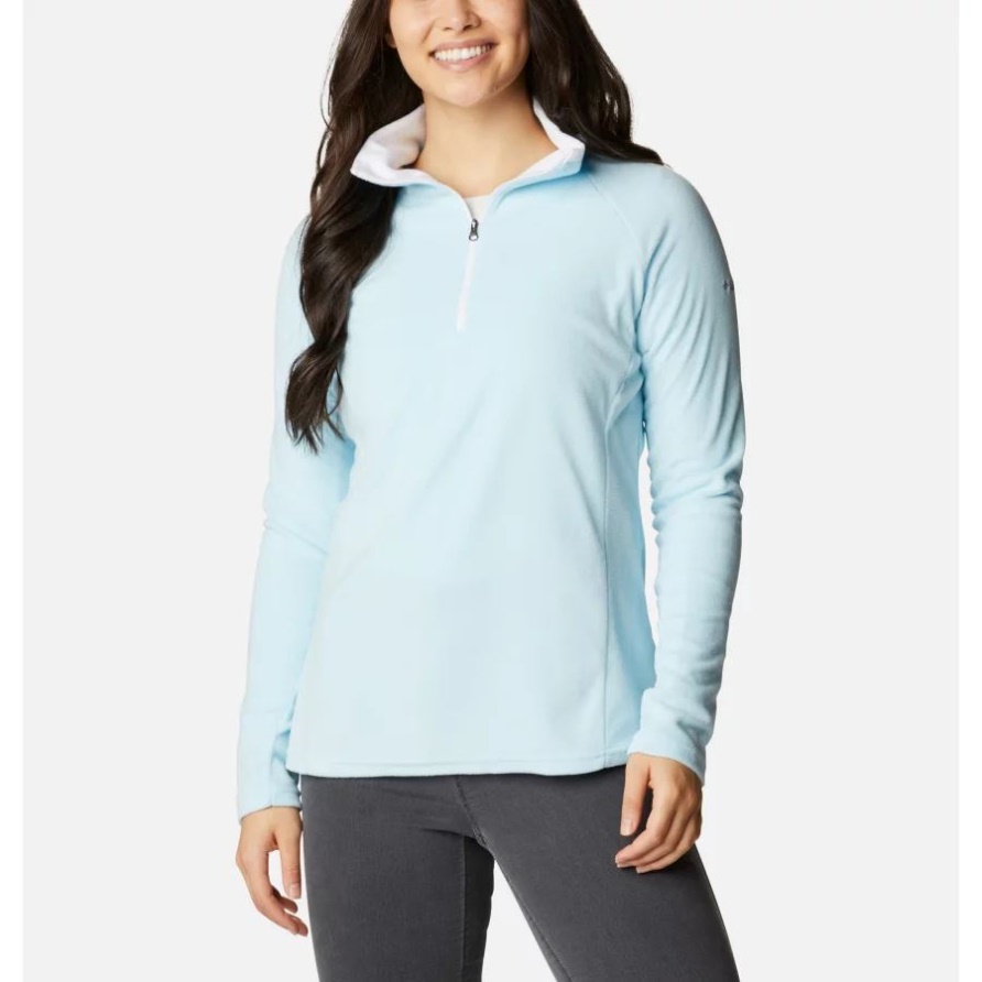 Frühlingsblau/weißes Damen-fleece Glacial Iv Mit Halbem Reißverschluss Columbia